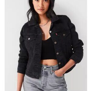 Levi's Black Levi's Orginal Trucker Denim Jacket Outdoor Cotton Womens Size L